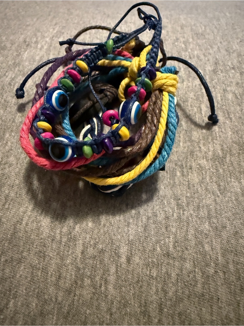 Colorful Friendship Bracelet Set - Multi-Color, Eyeball - Picture 2 of 4